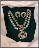 Purple and White Stone Necklace in Victorian - VN00119